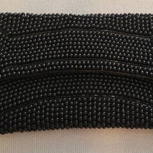 Beaded Black Clutch